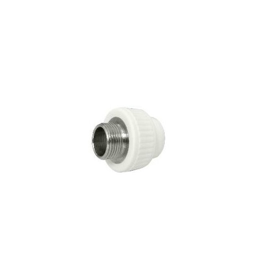 Racord ppr alb 20x1/2 filet ext