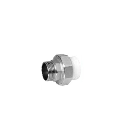 Racord olandez ppr alb 40x1 1/4 filet ext