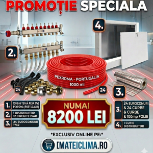 Pachet incalzire in pardoseala 100mp teava pex-a 17x2mm